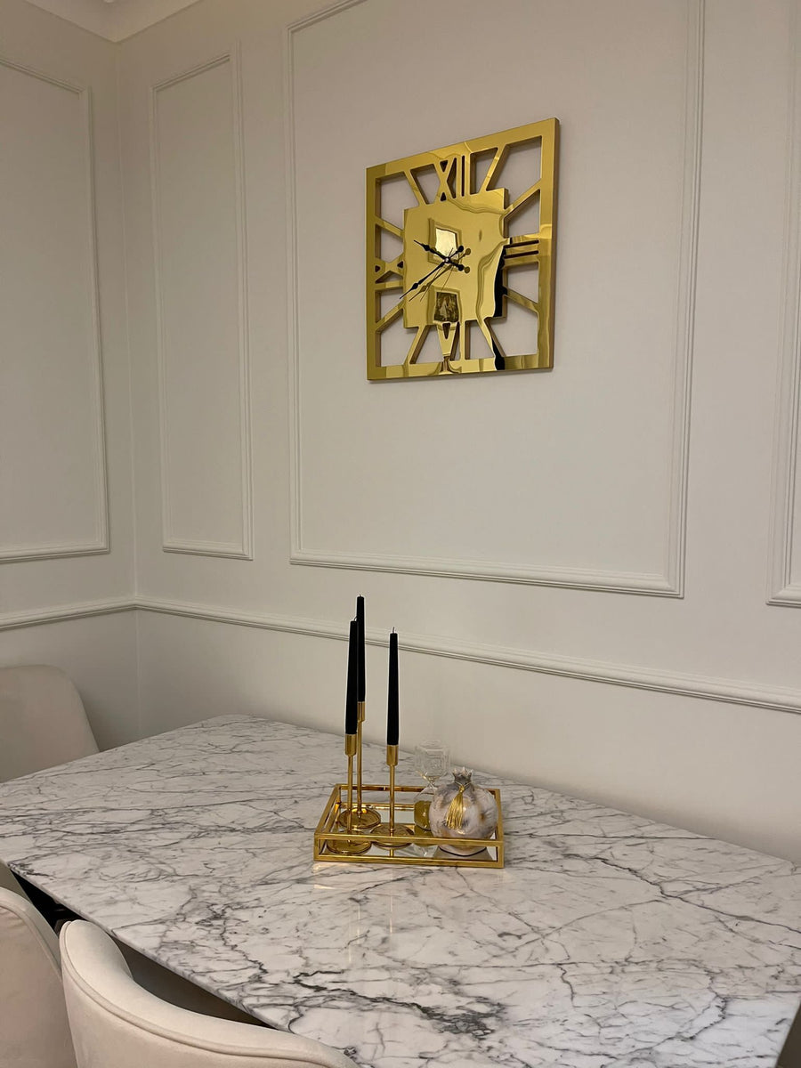 Gold Large Wall Mirror clock Acrylic Mirror Modern Clocks for Wall Mirror Decoration House