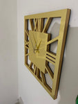 Gold Large Wall Mirror clock - Acrylic Mirror Modern Clocks for Wall