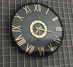 Personalized Mirror clock - Gold colored numerals on a Smoke colored mirror