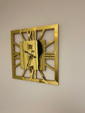 Gold Large Wall Mirror clock - Acrylic Mirror Modern Clocks for Wall