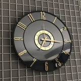 Personalized Mirror clock - Gold colored numerals on a Smoke colored mirror